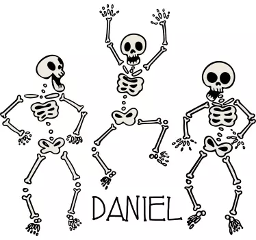 Pólós kísérteties csontvázak névvel - TenStickers