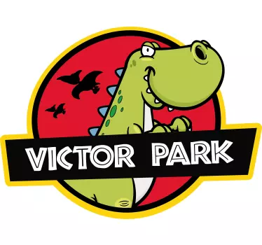 Jurassic park dinoszaurusz gyerek póló névvel - TenStickers