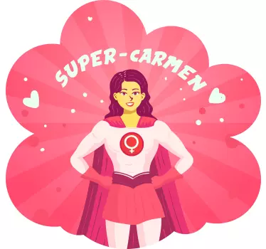 Szuperasszony lány nevű gyerek pólóval - TenStickers