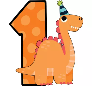 Cuki dinoszaurusz születésnapi póló baba - TenStickers