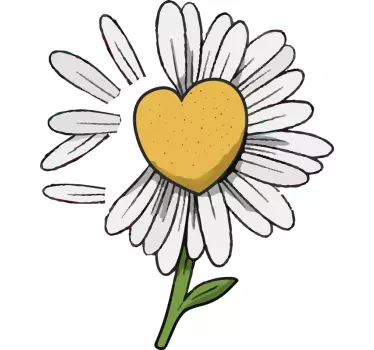 Százszorszép szív virág póló - TenStickers
