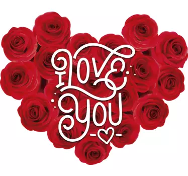 Szeretet rózsák szív - anya és lánya póló - TenStickers