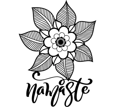 Namaste virágos elegancia póló - TenStickers
