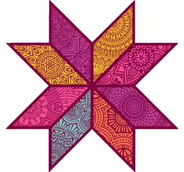 Színes geometrikus csillag póló - TenStickers