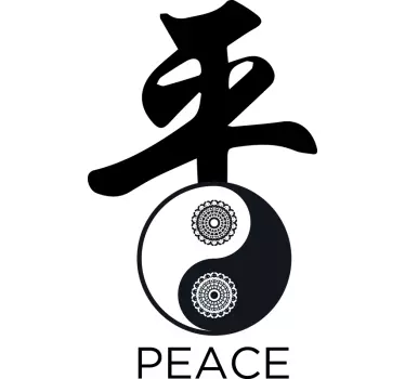 Yin yang békeszimbolum póló - TenStickers