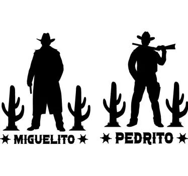 Cowboy és lovak mintás póló - TenStickers