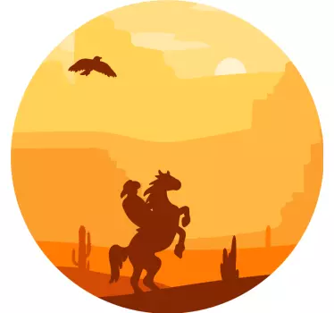 Cowboy naplemente kaland póló - TenStickers