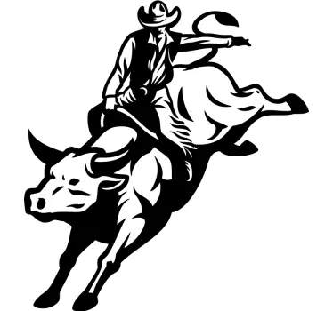 Bikát lovagló cowboy póló - TenStickers