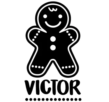Mézeskalács figura egyedi név póló baba - TenStickers