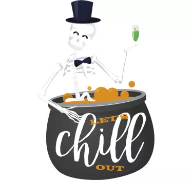 Hűtsük ki csontváz halloween pólót - TenStickers