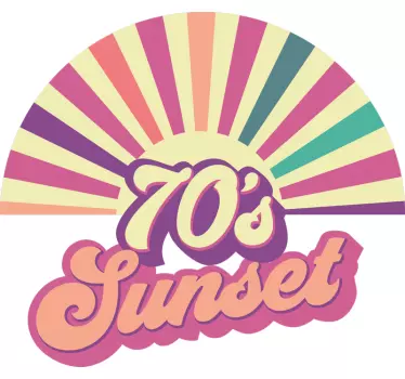 Póló 70-es évek naplemente idézet és naplemente - TenStickers