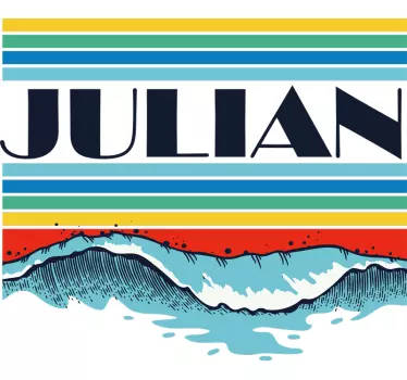 Színes hullám mintás póló - TenStickers