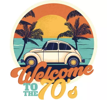 Retro tengerparti hangulat póló - TenStickers