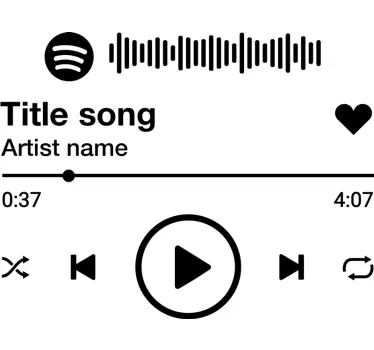 Spotify zenés póló - TenStickers