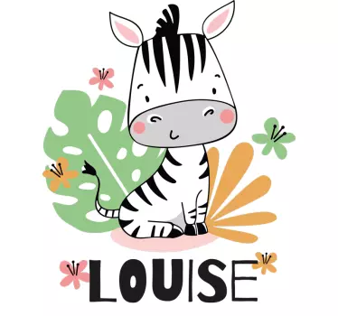 Gyönyörű zebra gyerekeknek gyerek póló - TenStickers