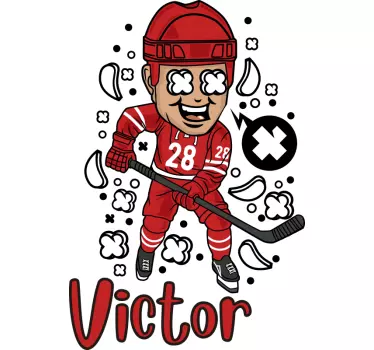 Vicces jégkorong játékos név gyerek ing - TenStickers