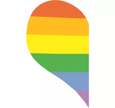 Szivárványszívhez illő ing a párok számára - TenStickers