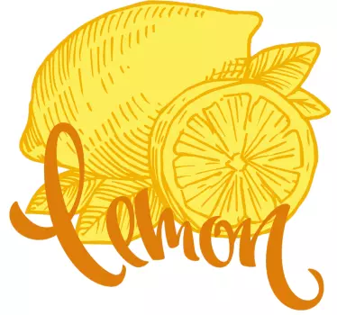 Narancs és citrom vázlat aranyos ing - TenStickers