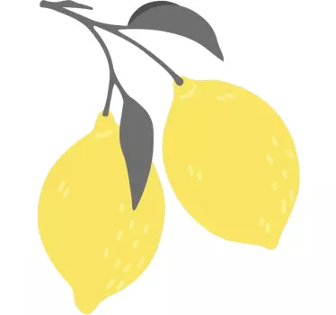 Citrom gyümölcs mintás póló - TenStickers