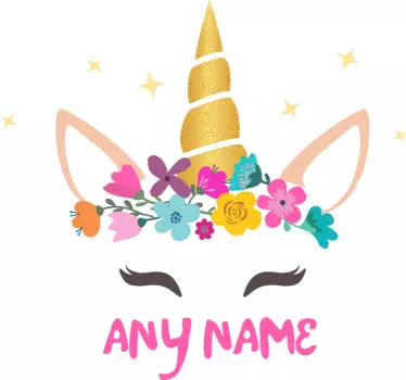 Testreszabható egyszarvú gyereking - TenStickers