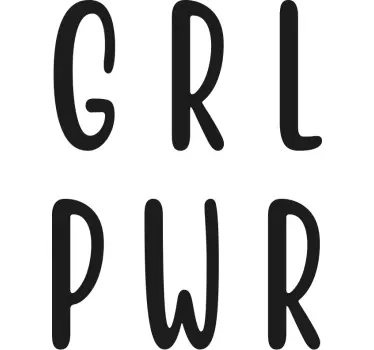Girl power gyerek póló minimalista - TenStickers