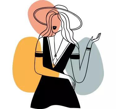 Absztrakt geometriai nő póló - TenStickers