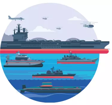 Haditengerészeti flotta kiállítás póló - TenStickers