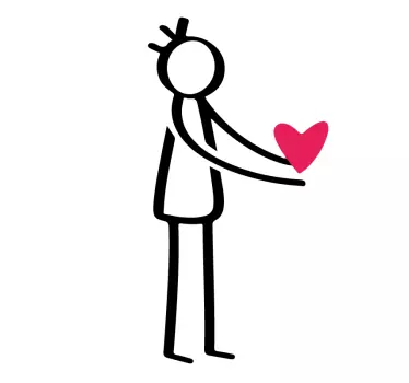 Pár szív gesztus pólók párosít - TenStickers