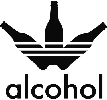 Alkoholos Üveg szimbólum póló - TenStickers