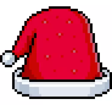 Pixelált mikulássapka póló karácsony - TenStickers