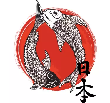 Japán és zászló póló - TenStickers