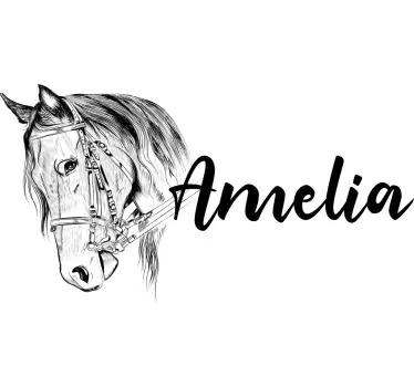 Amelia lóportréja póló gyerekeknek - TenStickers
