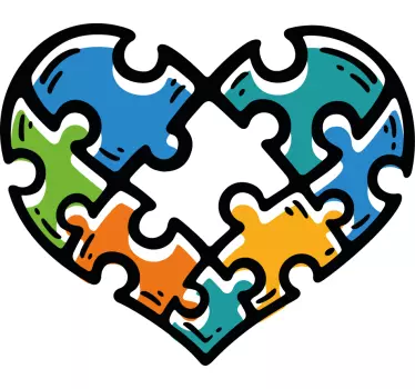 Puzzle szív anya és lánya ing - TenStickers