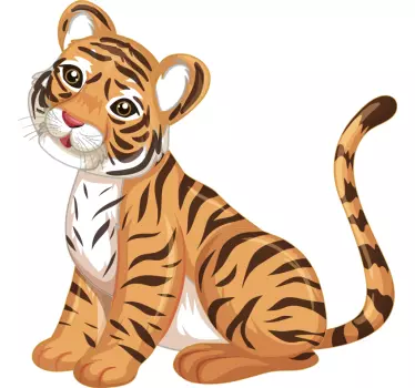 Baba tigris portré gyerek póló - TenStickers