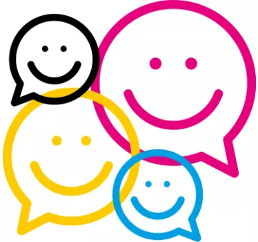 Vidám arcok kollekció póló - TenStickers