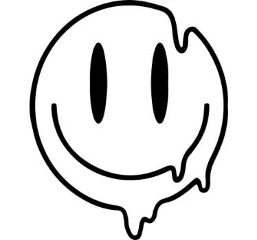 Mosolygós arc grafikás póló - TenStickers