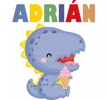 Cuki dinoszaurusz fagyit tartó póló gyerekeknek - TenStickers