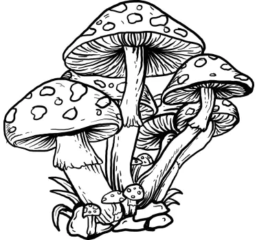 Kézzel rajzolt illusztráció gomba póló - TenStickers