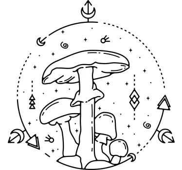 Gomba fantázia jelenet póló - TenStickers