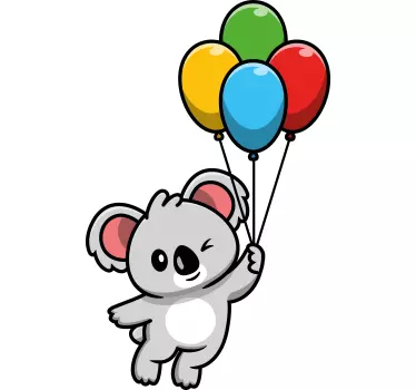 Szürke koala léggömb gyerek inggel - TenStickers