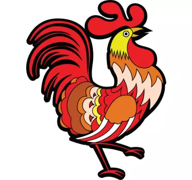 Modern kézzel rajzolt csirke póló - TenStickers