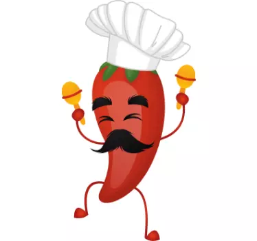 Chili chef rajzfilm graffiti póló - TenStickers