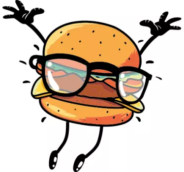 Vidám burger karakter póló gyerekeknek - TenStickers