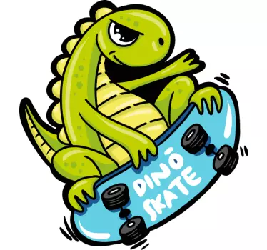 Baba dínó korcsolya póló gyerekek - TenStickers