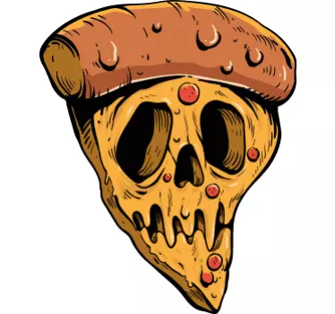Pizza koponya graffiti stílusú póló - TenStickers
