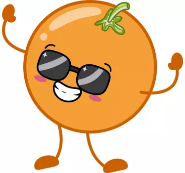 Boldog narancs karakter póló - TenStickers