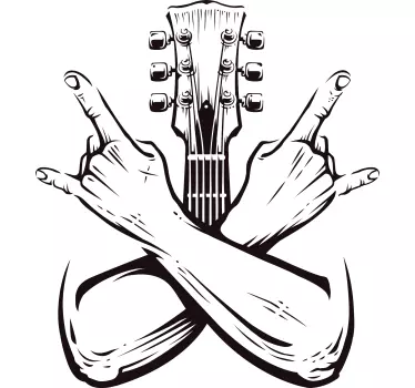 Keresztbe tett kezek jel rock póló - TenStickers