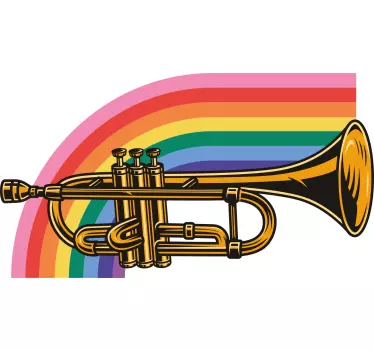 Színes trombita szivárvány póló - TenStickers