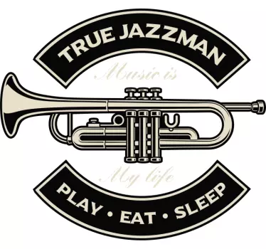 Valódi jazzman design trombita póló - TenStickers