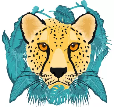 Leopárddzsungel arcát póló - TenStickers